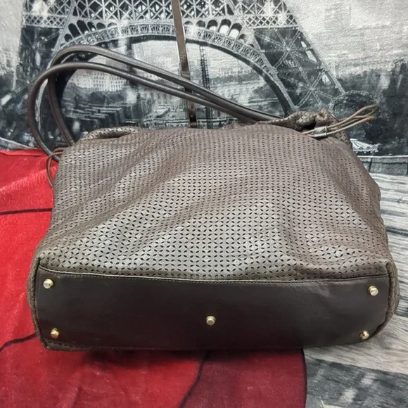 Furla Laser Cut Leather Shoulder Bag - Picture 8 of 16